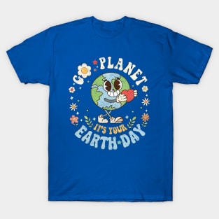 vintage Go Planet It's Your Earthday T-Shirt